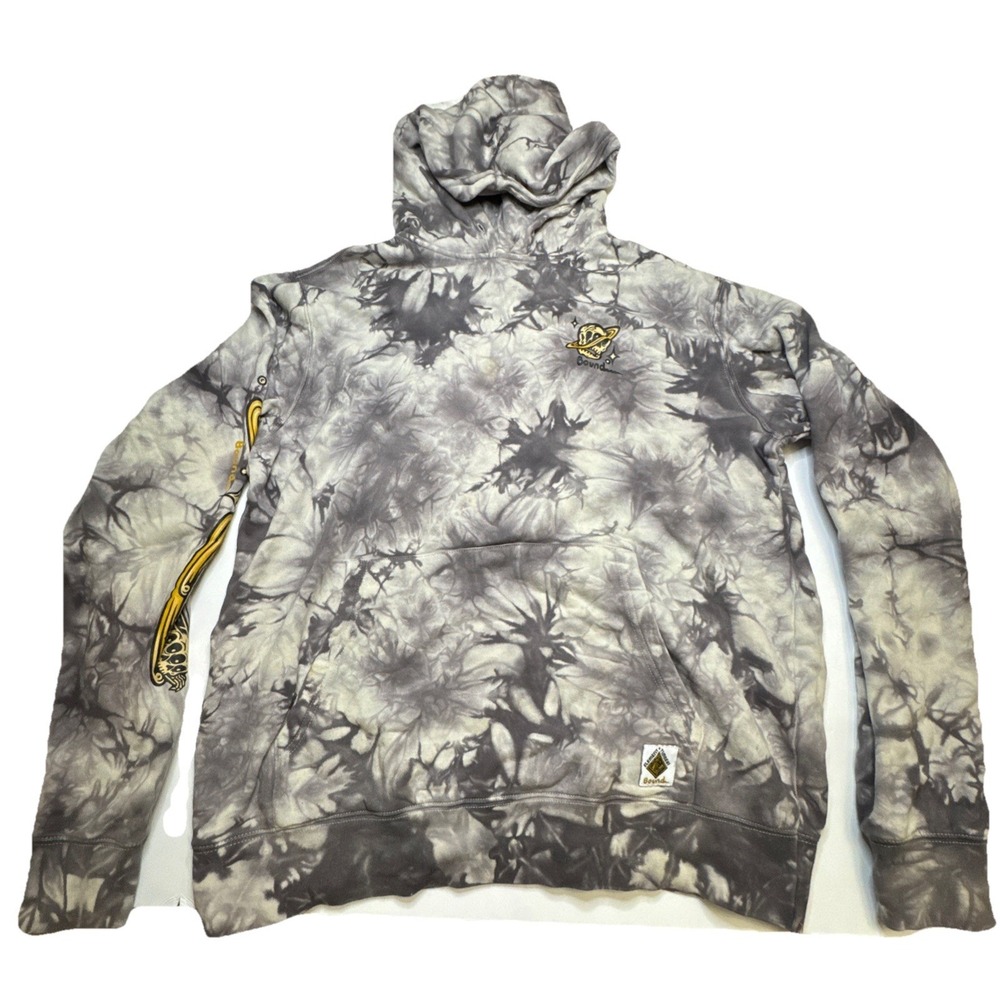 Element Timber Bound Hoodie Mens XL Grey Tie Dye Skeleton Graphic‎ ALYSF00118